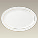 14" Double Gold Band Oval Platter