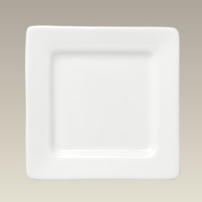 5" Rim Shape Square Plate, SELECTED SECONDS