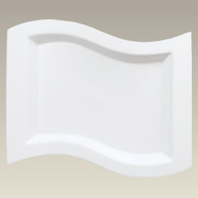 Wave Shaped Platter, 11.75" x 9", SELECTED SECONDS