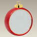 Red Drum Shape Ornament w/Gold Trim, 2.875"