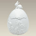 Egg Shape Box with Embossed Rabbits, 8"