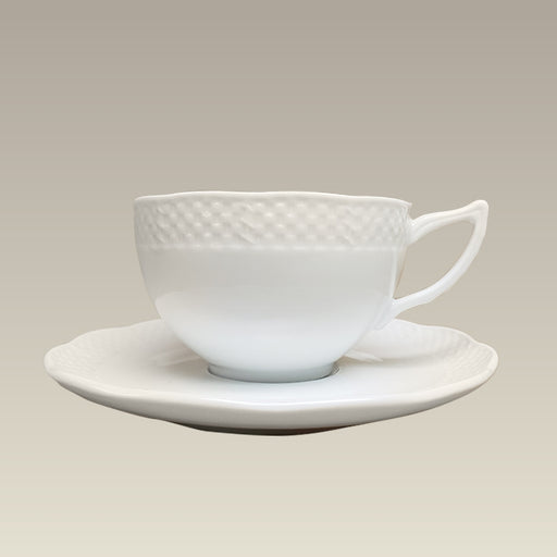 Basket Weave Cup & Saucer, 7 oz.