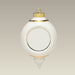 Ceramic Victorian White & Gold Ornament with 1.75" Recess, 4"