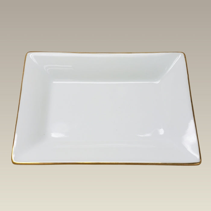 Candy Dish, 4.875" x 3.5" with Gold Trim