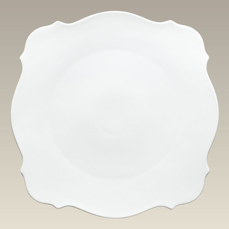 11" Square Plate with Scalloped Edge, SELECTED SECONDS