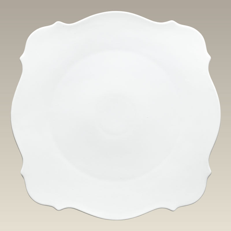 11" Square Plate with Scalloped Edge