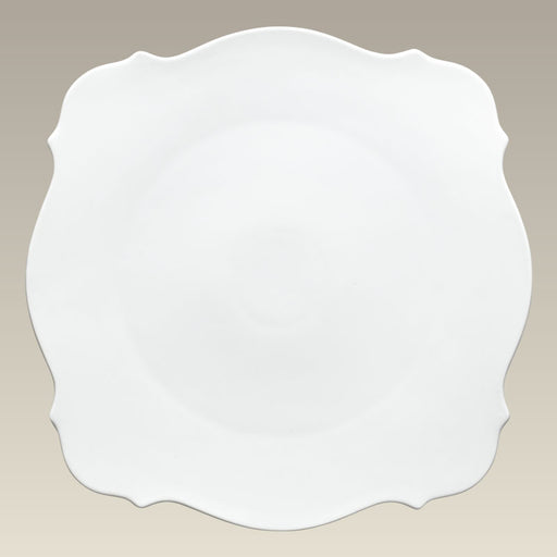 11" Square Plate with Scalloped Edge