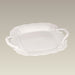 Warm White Basket Weave Square Tray, 11"