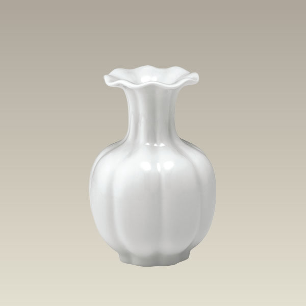 Ruffled, Fluted Top Vase, 5.75"