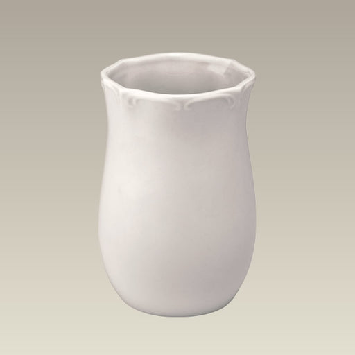 4.75" Warm White Scrolled Edge Tumbler