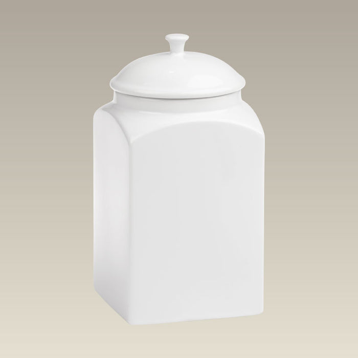 Square Stoneware Canister, 10"
