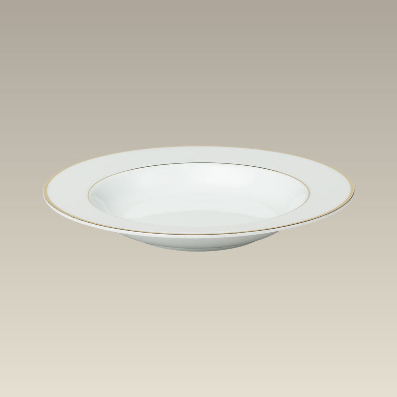 Double Gold Banded Rim Bowl, 8.75"