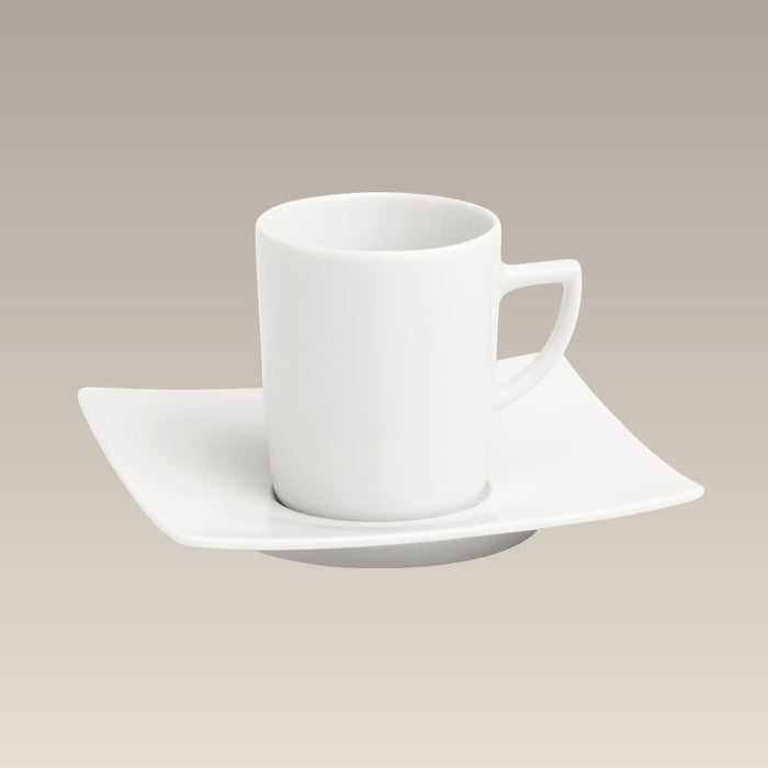 6 oz. Square Cup and Saucer