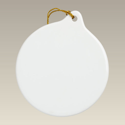 Round Sublimation Ornament with Hole, 3"