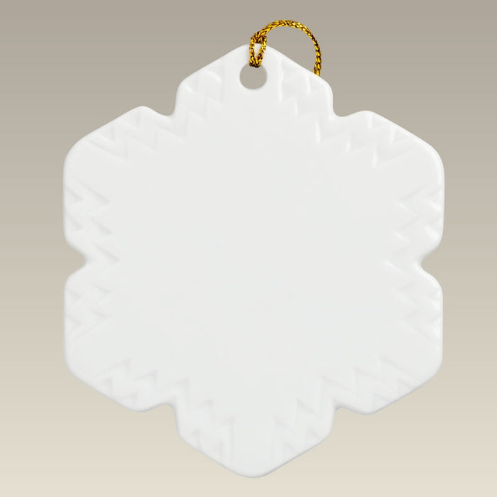 6 Pointed Snowflake Sublimation Ornament, 3.5"