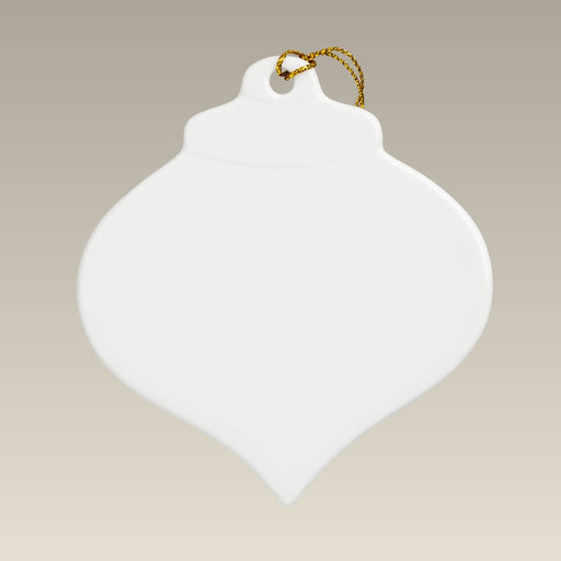 3.625" Wide Pointed Teardrop Ornament