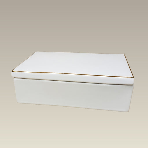 6" Rectangular Box, Gold Banded, SELECTED SECONDS