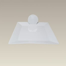 10" Rim Shape Square Plate with Slot (disc not included)