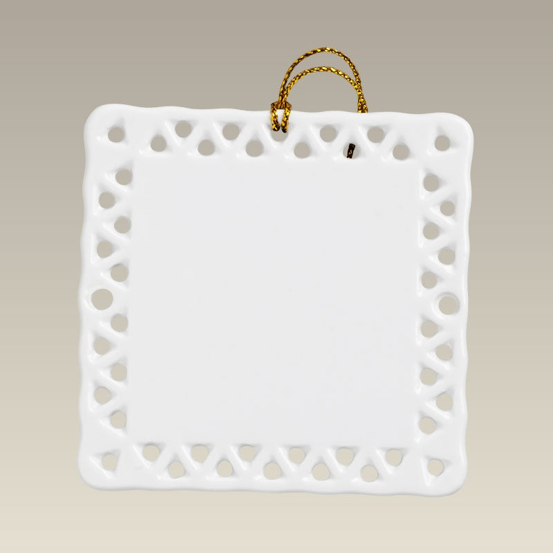 3" Square/Diamond Openwork Sublimation Ornament