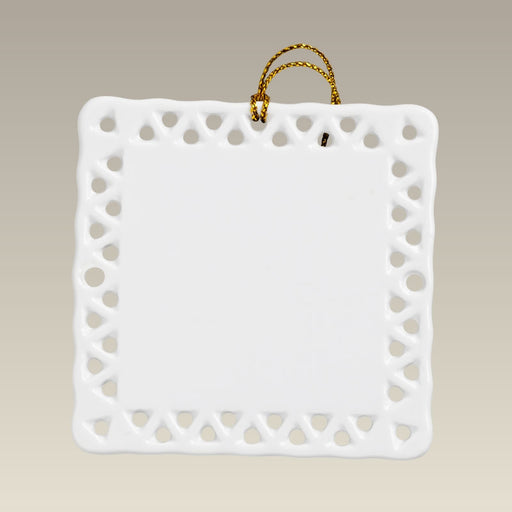 3" Square/Diamond Openwork Sublimation Ornament