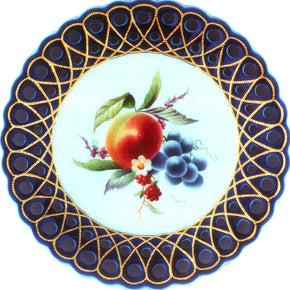 Meissen Peach and Grapes by Ruth Cooper