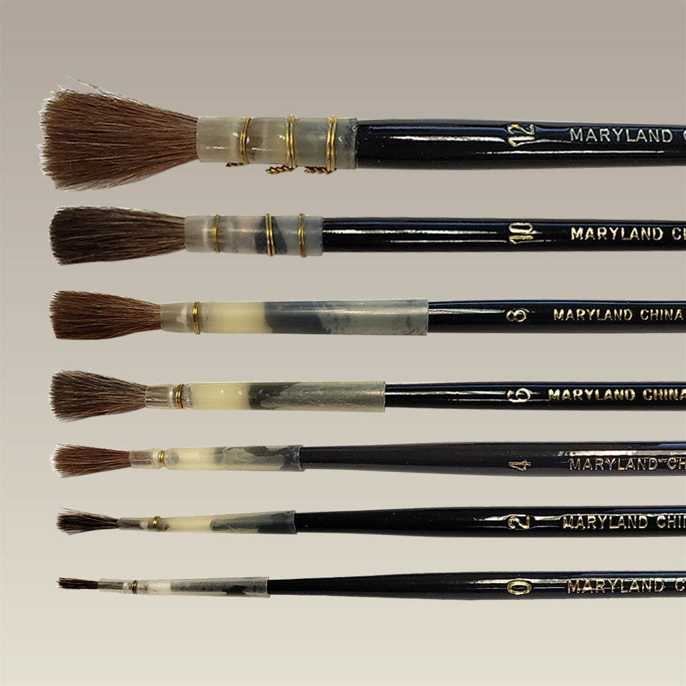 Set of 7 Regular Kasan Hair Brushes — Maryland China