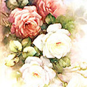 White and Red Roses by Sonie Ames